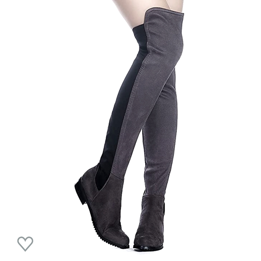 Suede over the knee boot